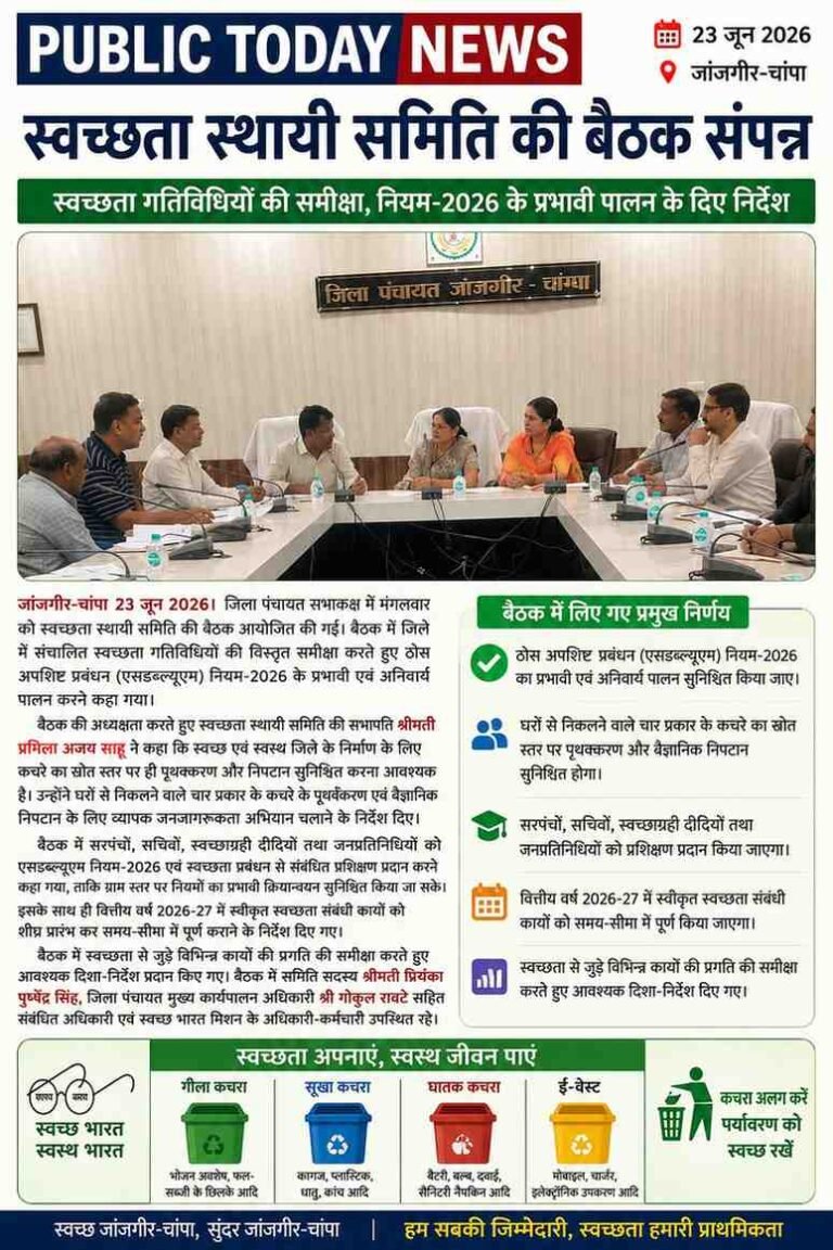 स्वच्छता स्थायी समिति की बैठक संपन्न
